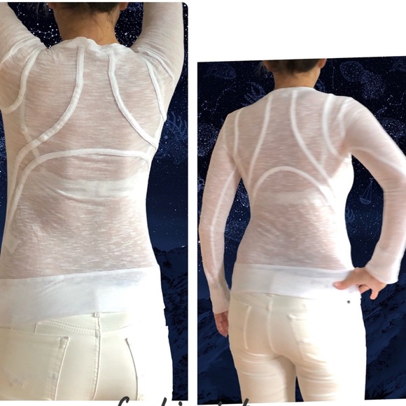 Helmut Lang White Transparent Long Sleeve Shirt  XS - Picture 4 of 7